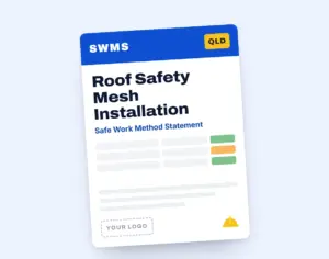 Roof Safety Mesh Installation SWMS template cover