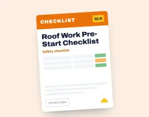 Roof Work Pre-Start Checklist template cover