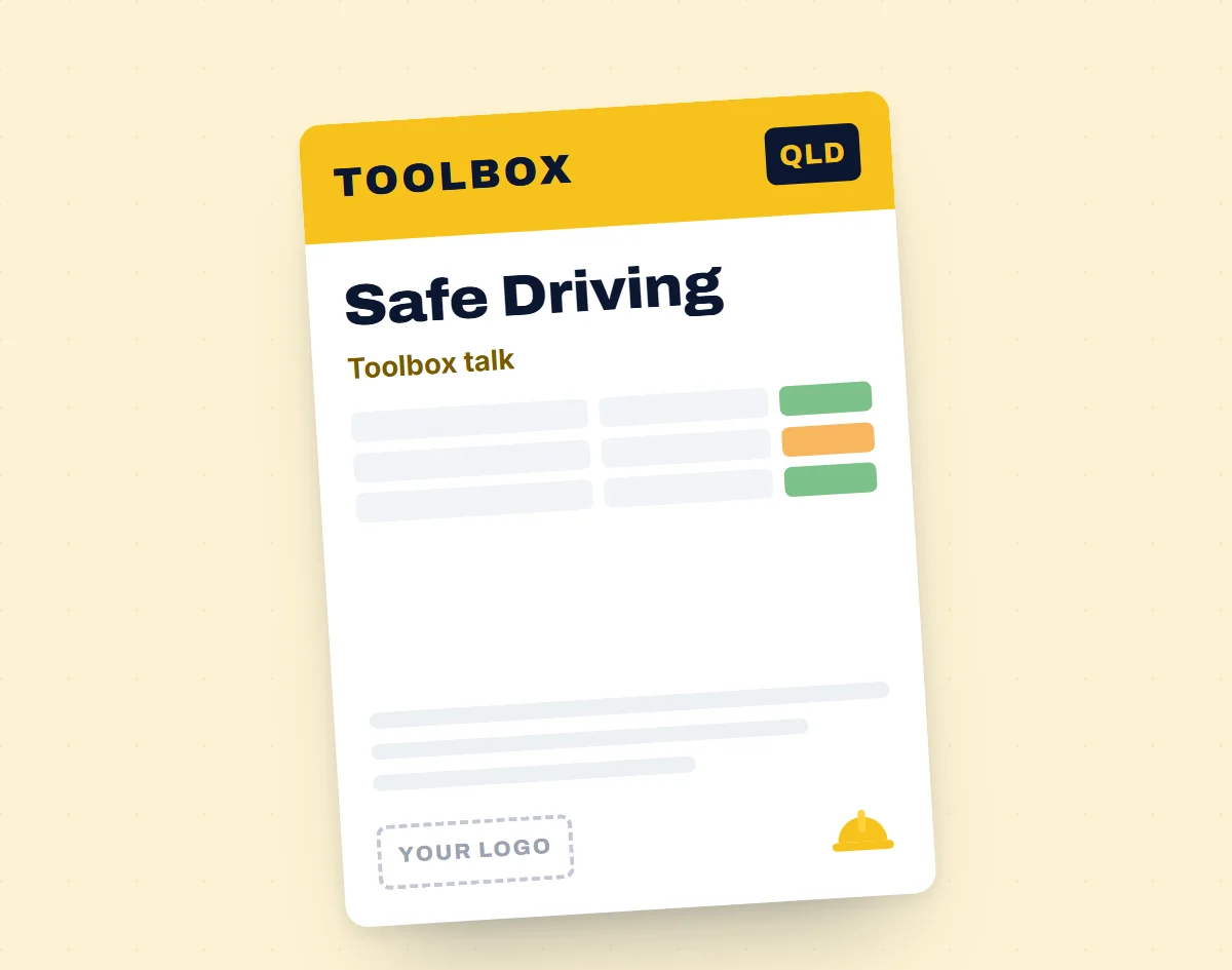 Safe Driving Toolbox Meeting Template template cover