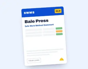 Safe Operation of Bale Press SWMS template cover