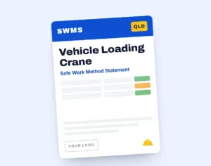 Safe Operation of Vehicle Loading Crane SWMS template cover