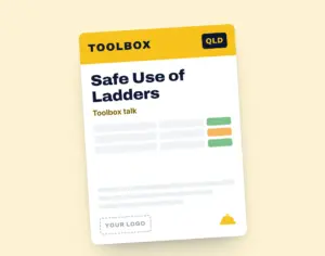 Safe Use of Ladders Toolbox Meeting Template template cover