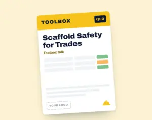 Scaffold Safety for Trades Toolbox Meeting Template template cover