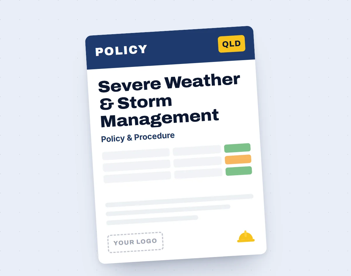 Severe Weather & Storm Management Policy & Procedure Template template cover