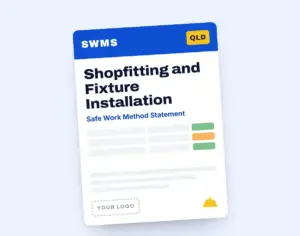 Shopfitting and Fixture Installation SWMS template cover