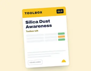 Silica Dust Awareness Toolbox Meeting Template template cover