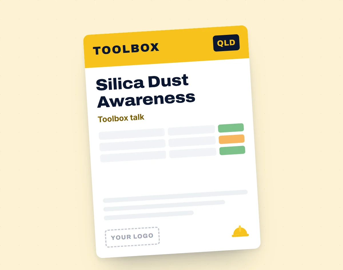 Silica Dust Awareness Toolbox Meeting Template template cover
