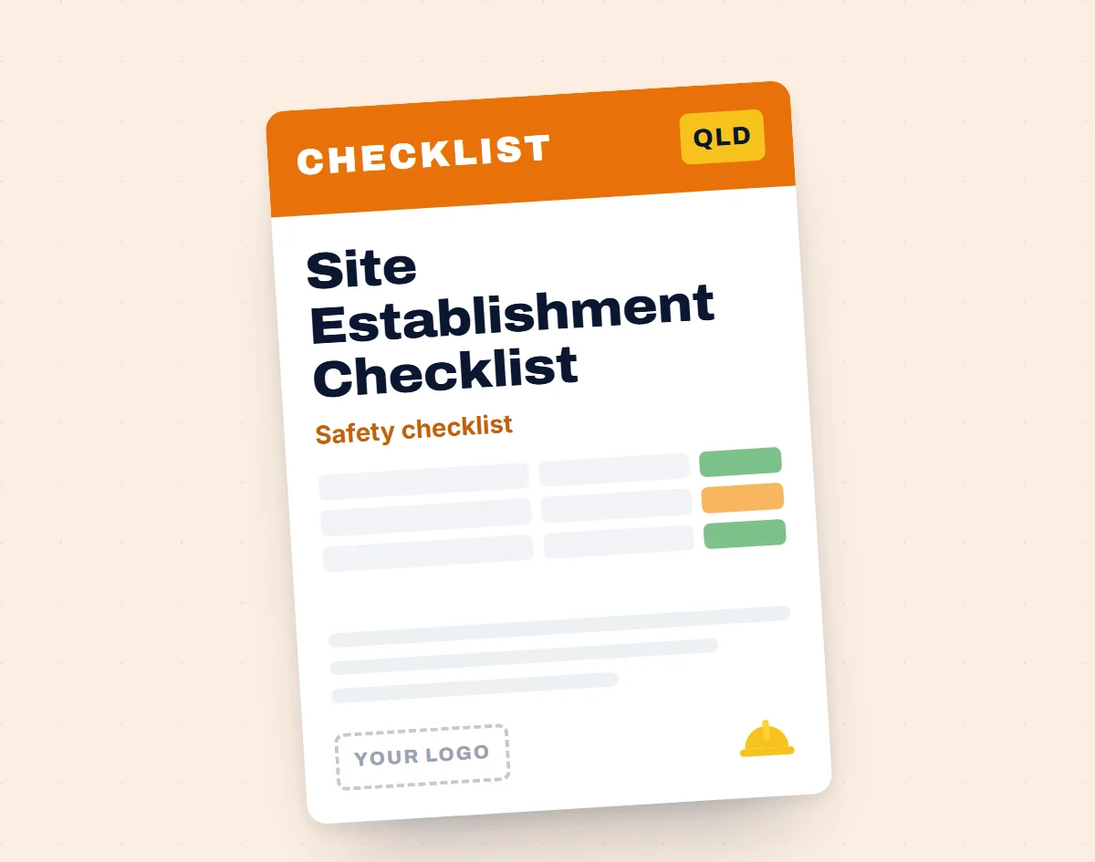 Site Establishment Checklist template cover