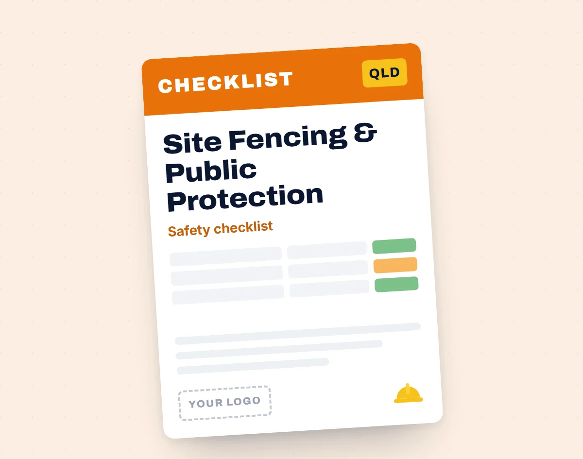 Site Fencing and Public Protection Checklist template cover
