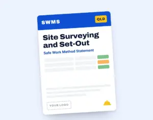 Site Surveying and Set-Out SWMS template cover