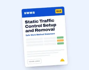 Static Traffic Control Setup and Removal SWMS template cover