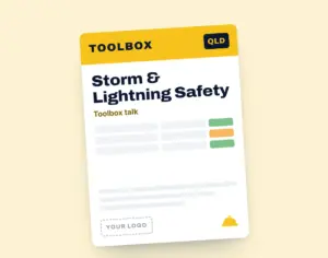 Storm & Lightning Safety Toolbox Meeting Template template cover