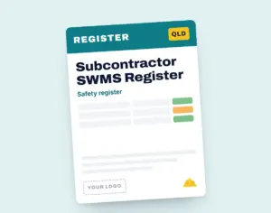 Subcontractor SWMS Register template cover