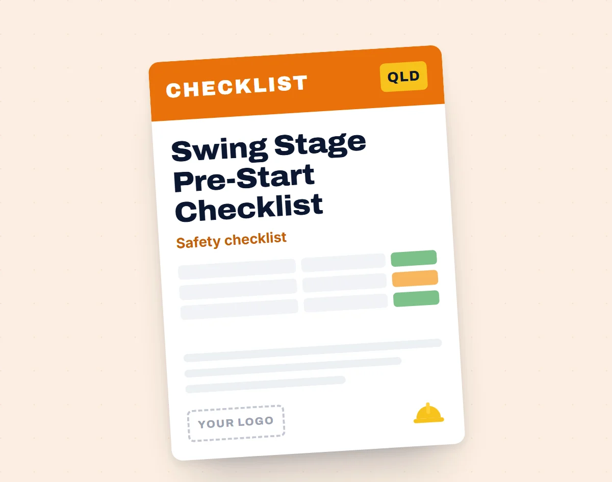 Swing Stage Pre-Start Checklist template cover
