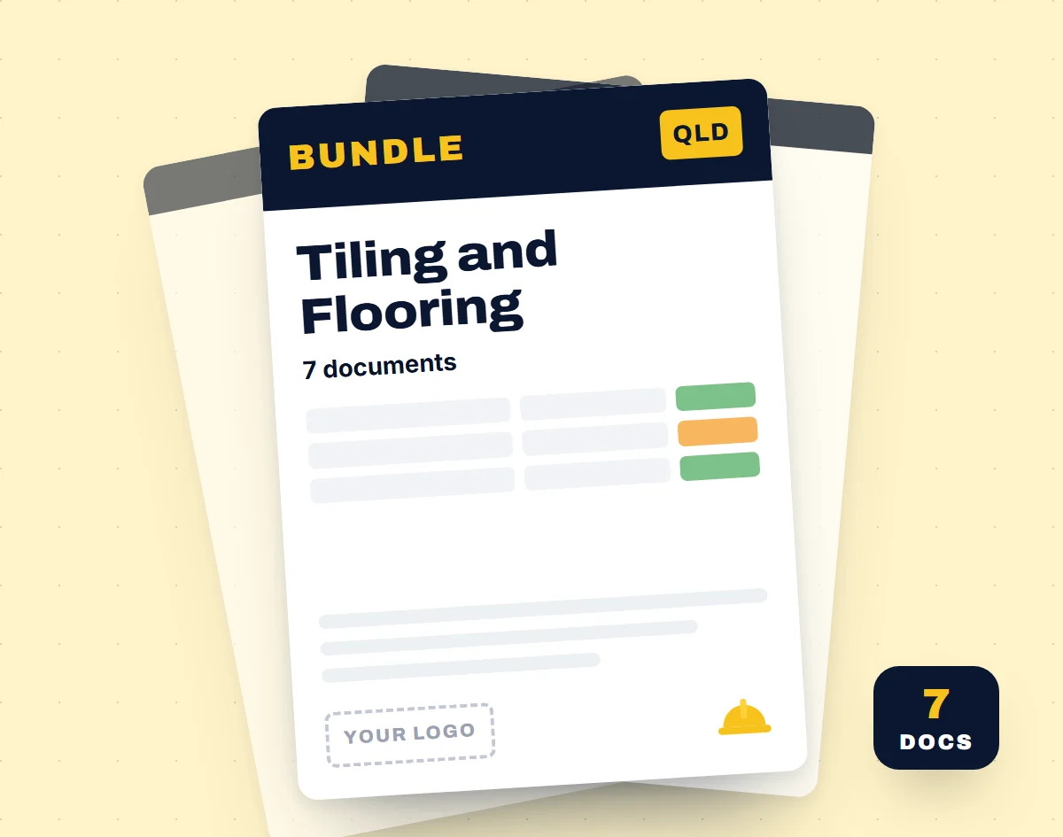 Tiling and Flooring SWMS Bundle template cover
