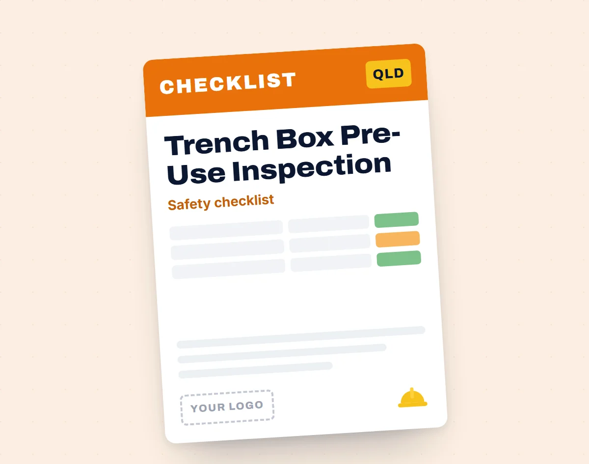 Trench Box Pre-Use Inspection Checklist template cover