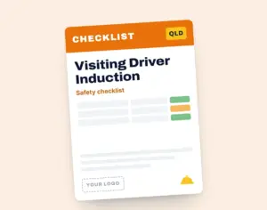 Visiting Driver Site Induction Checklist template cover