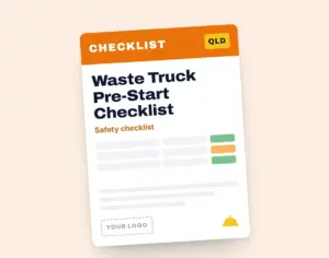 Waste Collection Truck Pre-Start Checklist template cover