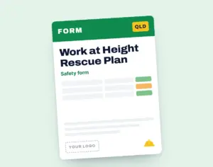 Work at Height Rescue Plan Template template cover
