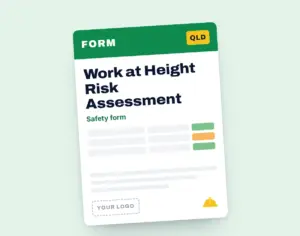 Work at Height Risk Assessment template cover