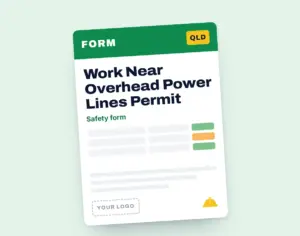 Work Near Overhead Power Lines Permit template cover