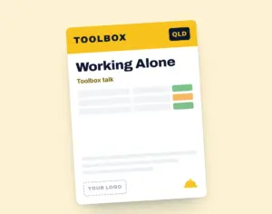 Working Alone Toolbox Meeting Template template cover