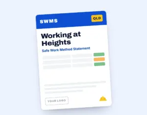 Working at Heights SWMS template cover