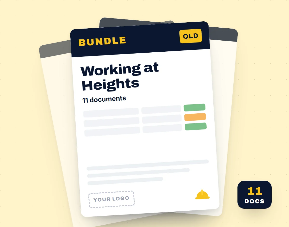 Working at Heights SWMS Bundle template cover