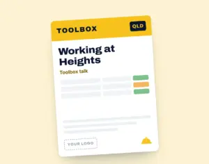 Working at Heights Toolbox Meeting Template template cover