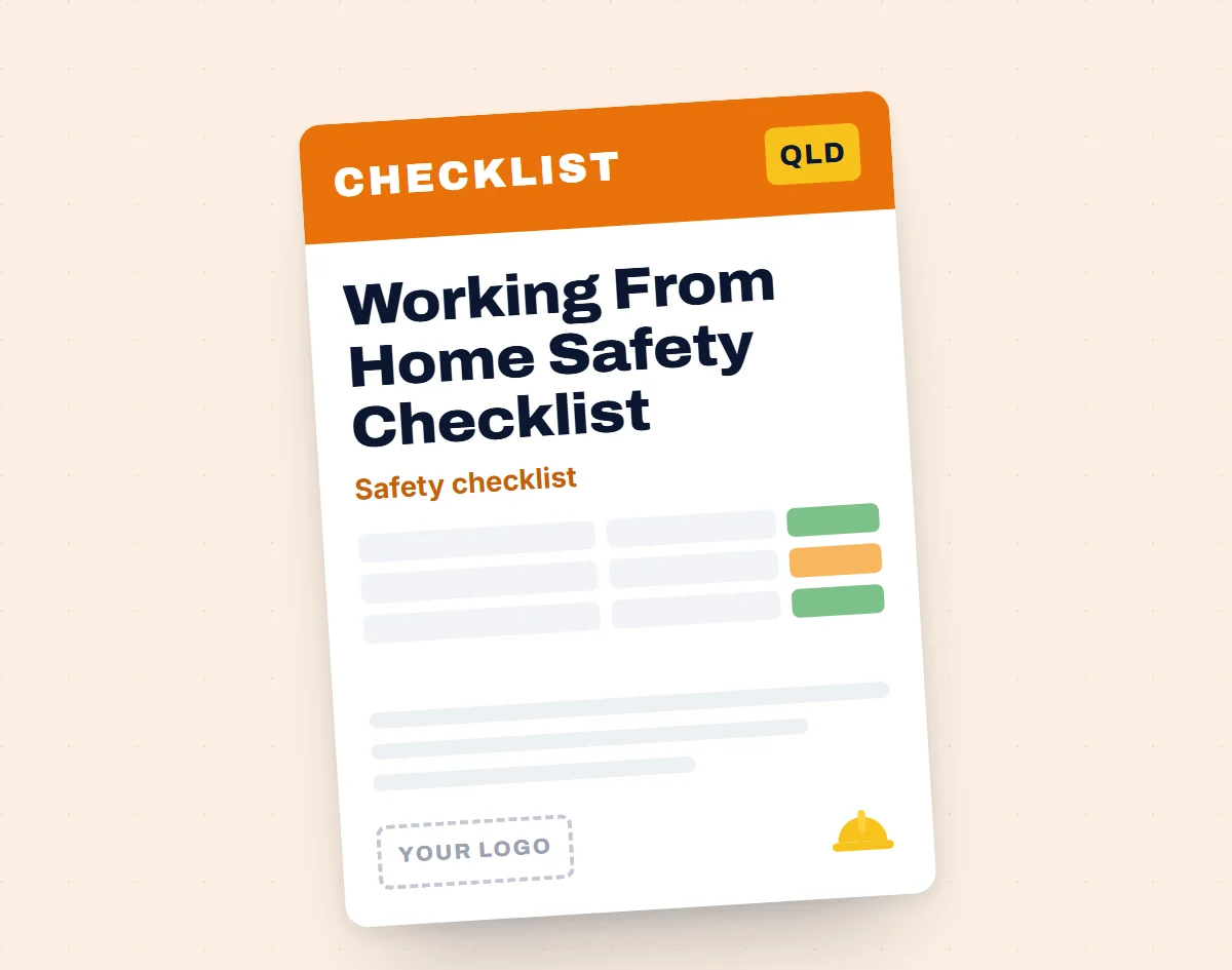 Working From Home Safety Checklist template cover